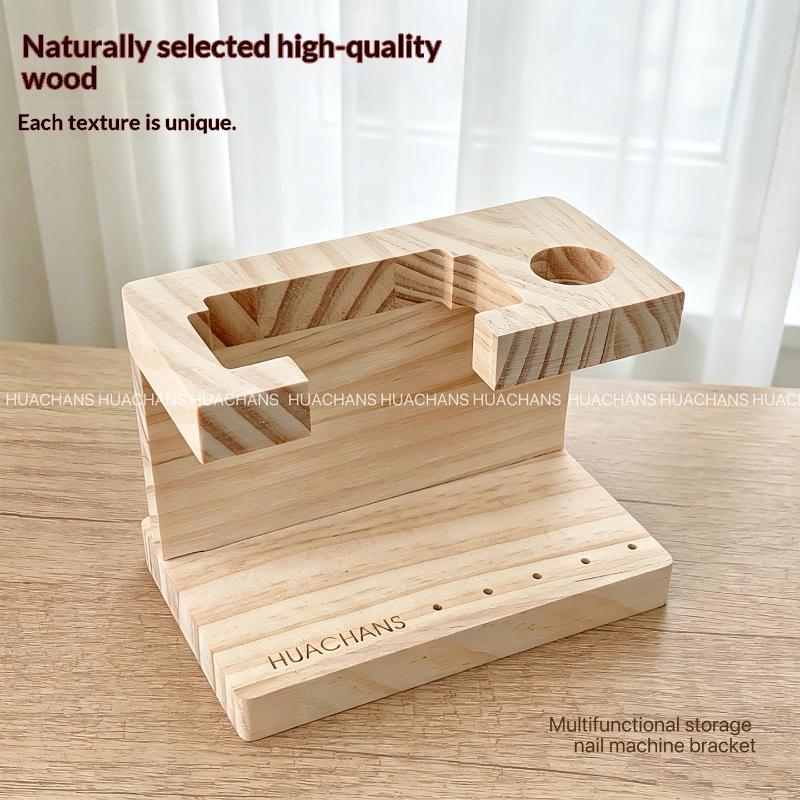Power Tools Holder - 1Pcs Nail Drill Bit Wooden Holder: