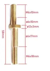 Power Tools Manufacturers In China - 10pcs Copper Shaft 6*6*58MM,Offset Bar,Power Conducting