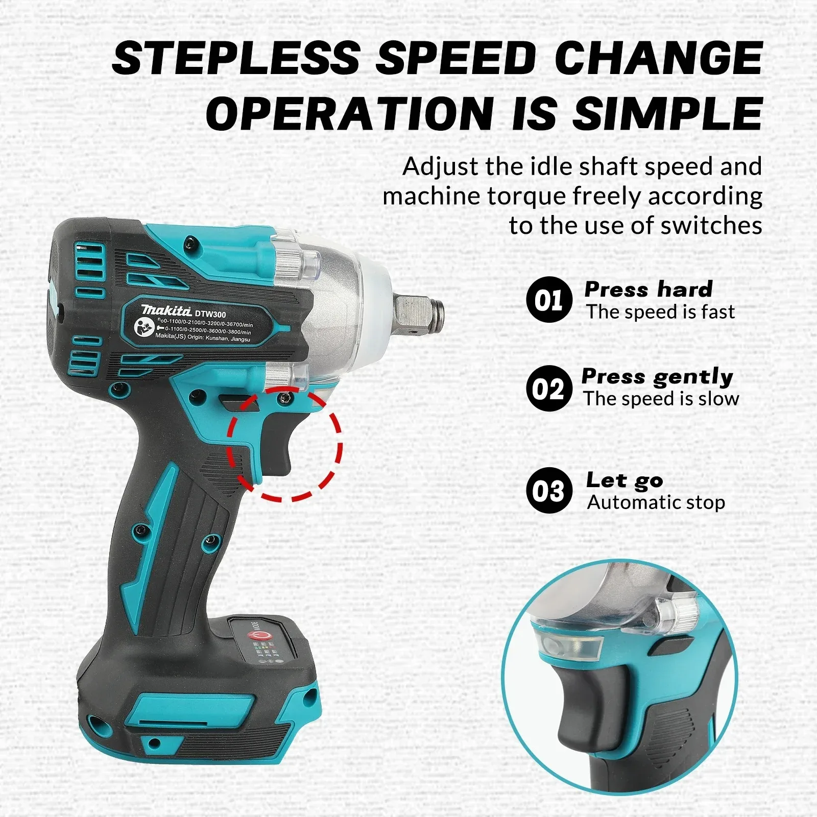 Brushless Makita DTW300 Batter - Power Tools Impact Wrench 评论和价格
