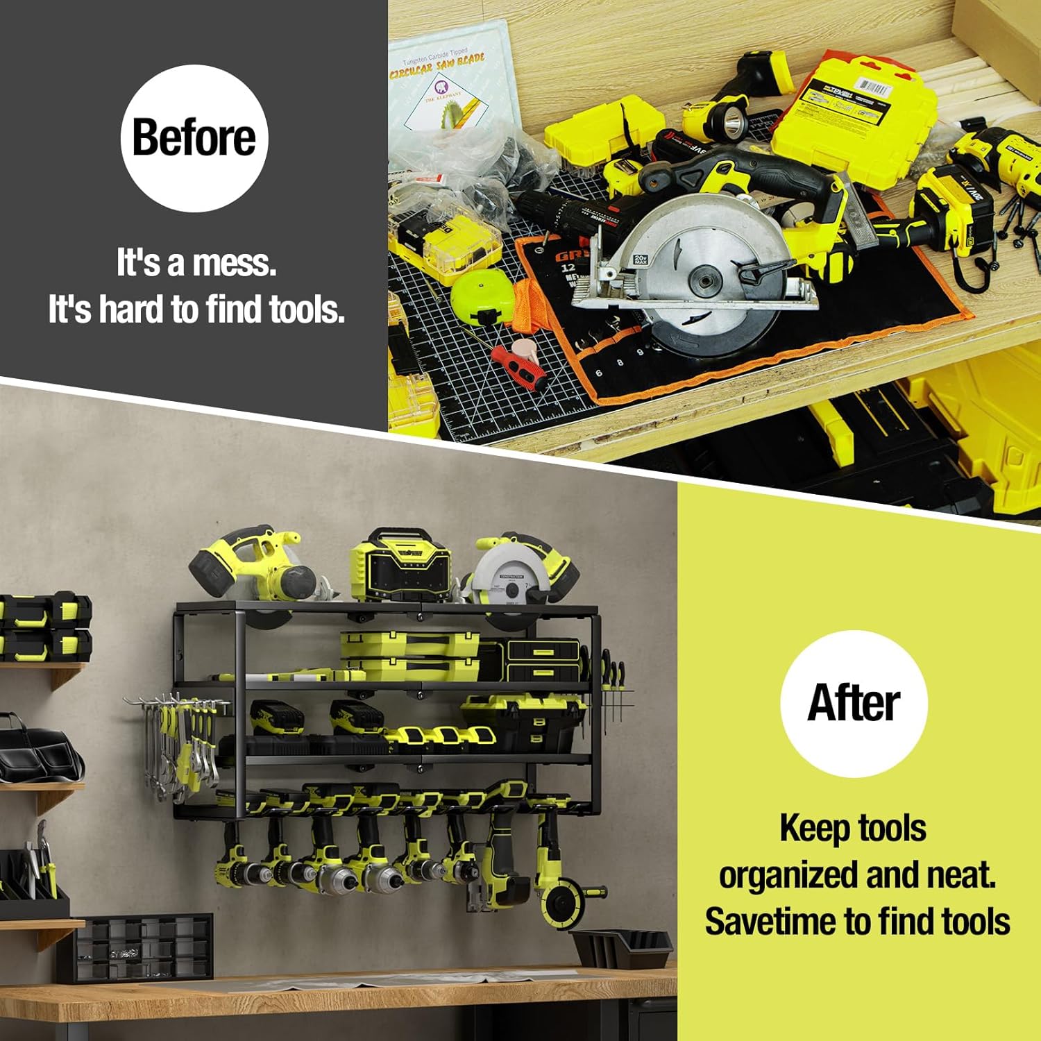 4 Layer Wall Mount Power Tool  - Power Tools Holder 评论和价格