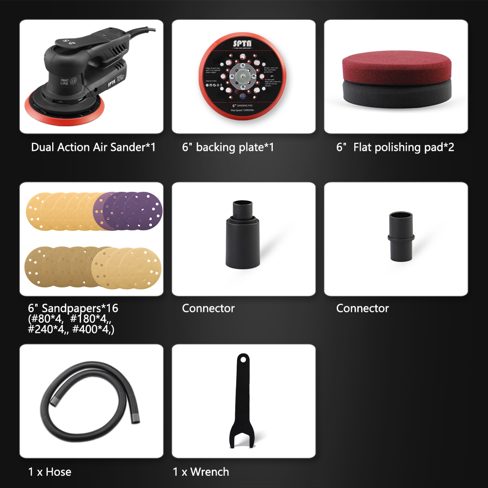 SPTA 350W Electric Car Random  - Random Orbital Sander 评论和价格