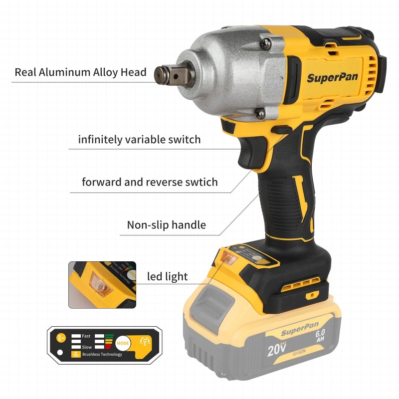 Brushless Cordless Impact Wren - Power Tools Impact Wrench 评论和价格