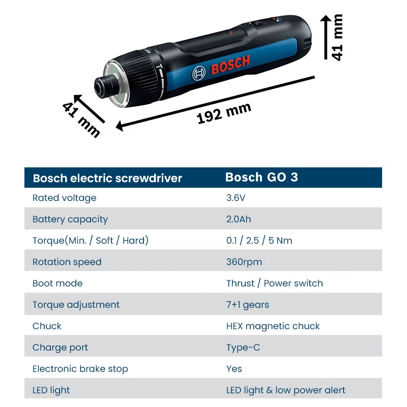 BOSCH Go 3 Electric Screwdrive - Power Tools Bosch 评论和价格