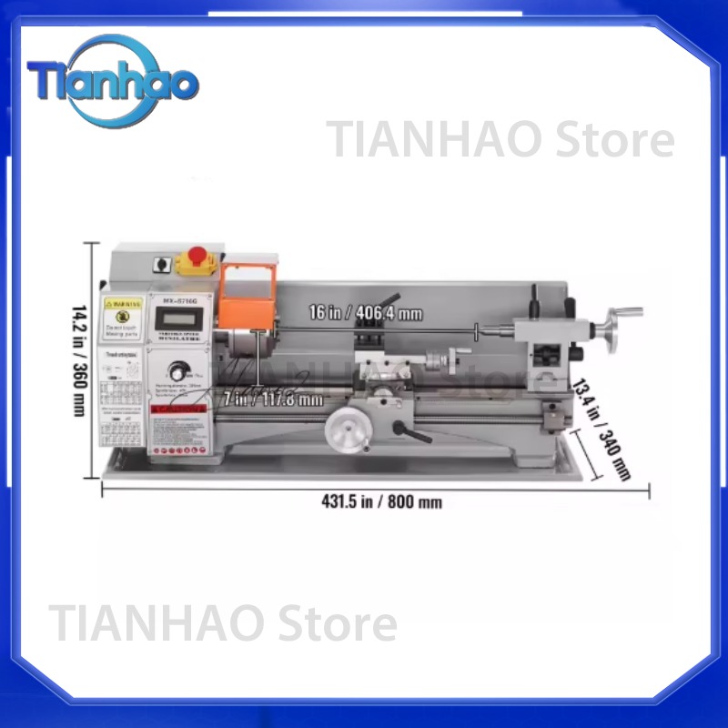 7'' x 16'' Metal Lathe Machine - Power X Tools And Machinery 评论和价格