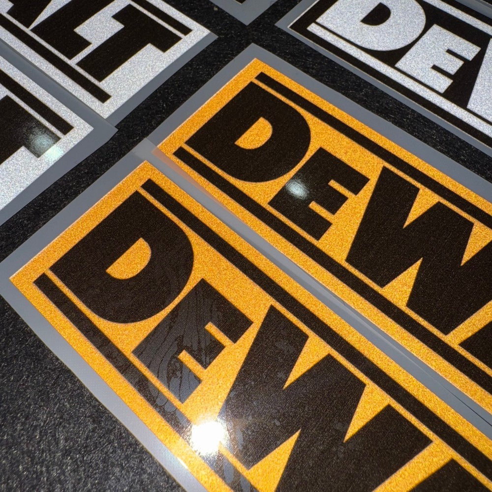 Reflective DEWALT Logo Sticker - Power Tools Logo 评论和价格