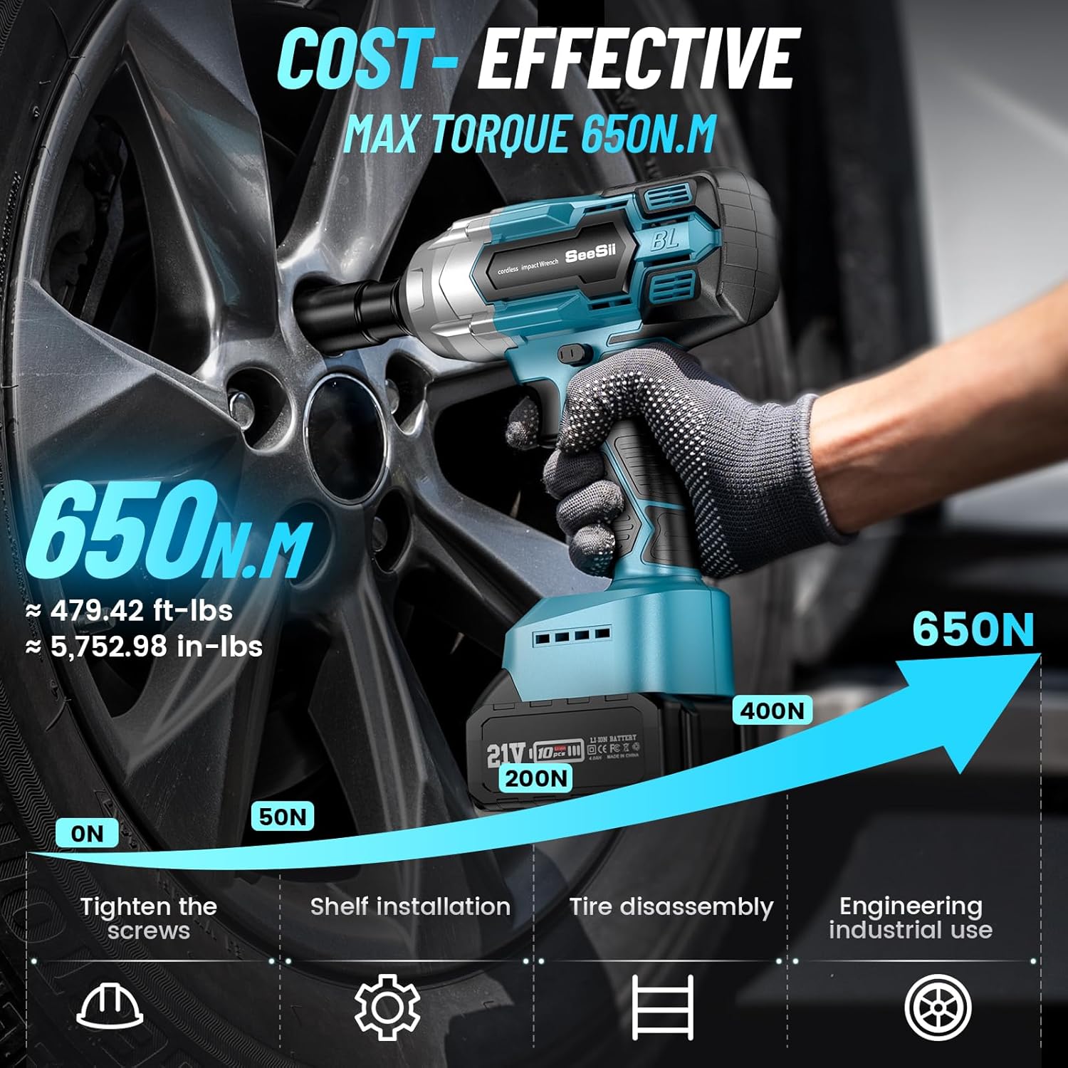 Seesii Cordless Impact Wrench  - Power Tools Impact Wrench 评论和价格