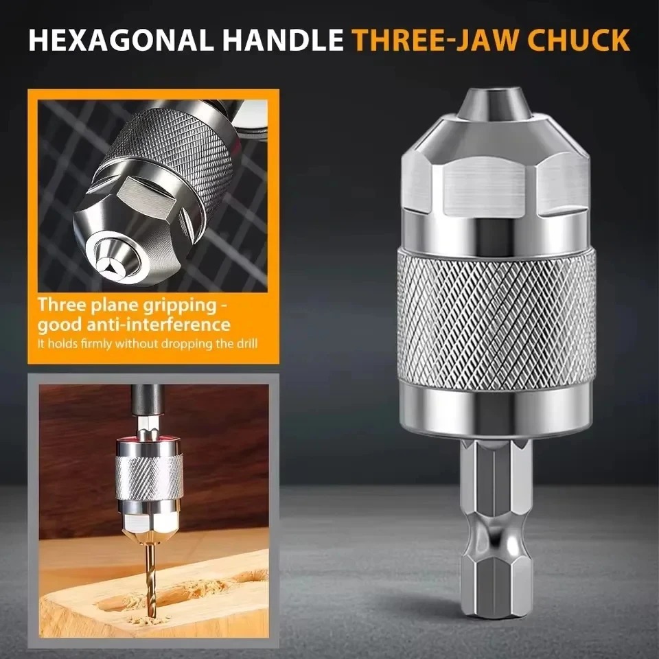 3-Jaw Keyless Drill Chuck Adap - Power Tools Jobs 评论和价格