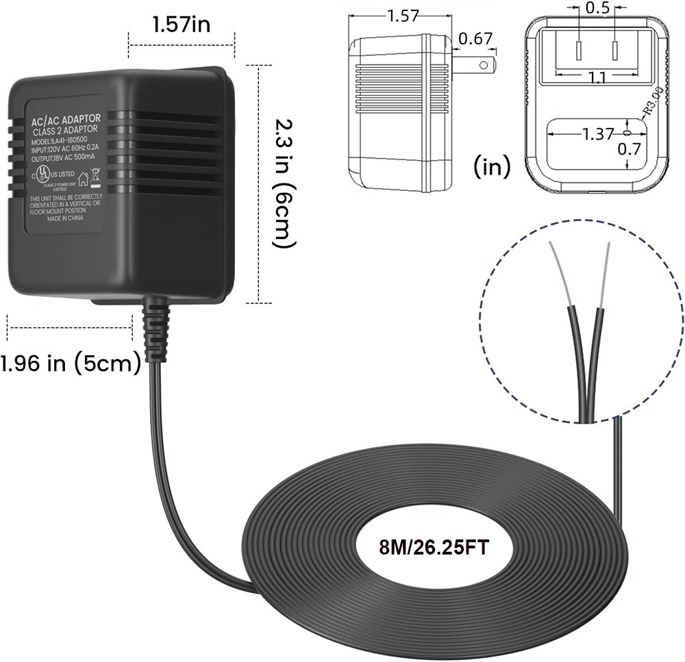 18V 500mA Doorbell Adapter, Vi - Power Tools Pro 评论和价格